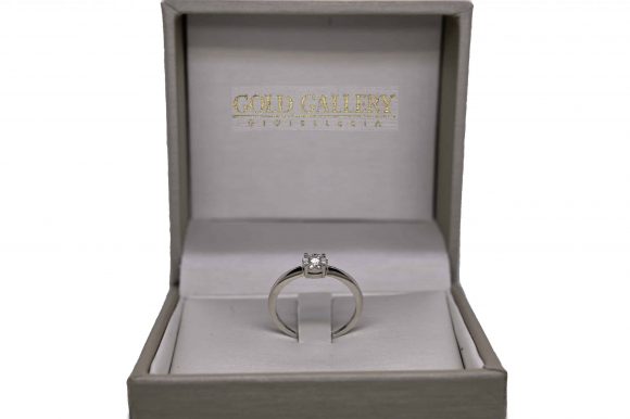anello diamanti pavè in oro bianco - immagine 3