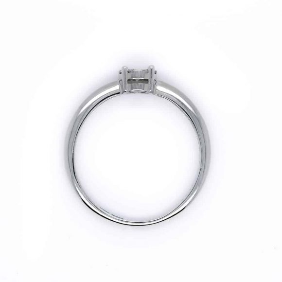 anello diamanti pavè in oro bianco - immagine 2