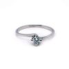 anello diamante solitario in oro bianco