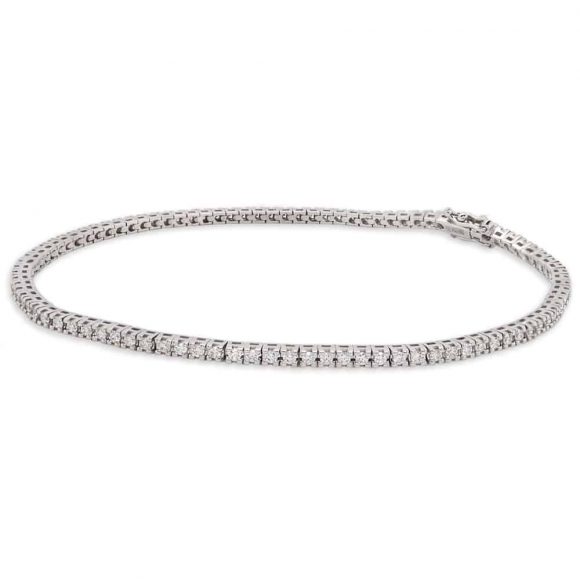 bracciale tennis diamanti in oro bianco