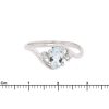 anello acquamarina e diamanti pavè in oro bianco - immagine 3