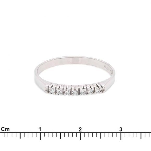 anello diamanti riviera in oro bianco - immagine 3