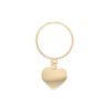 anello con ciondolo pendente cuore in oro giallo - immagine 2