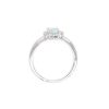 anello acquamarina e diamanti in oro bianco - immagine 2