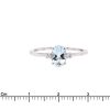 anello acquamarina e diamanti in oro bianco - immagine 3