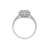 anello cuore acquamarina e diamanti in oro bianco - immagine 2