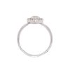 anello diamante cuore solitario pavè in oro bianco - immagine 2
