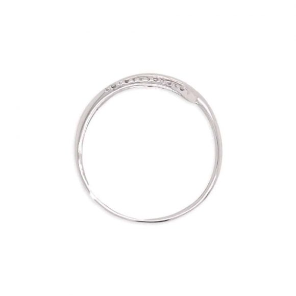 anello diamanti pavè in oro bianco - immagine 2
