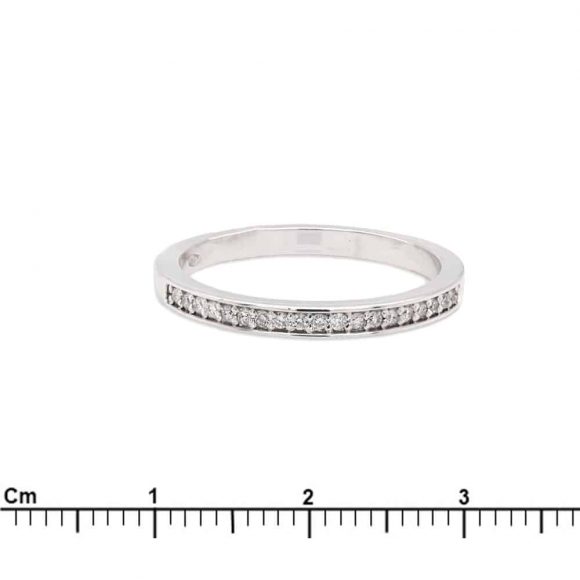 anello diamanti pavè in oro bianco - immagine 3