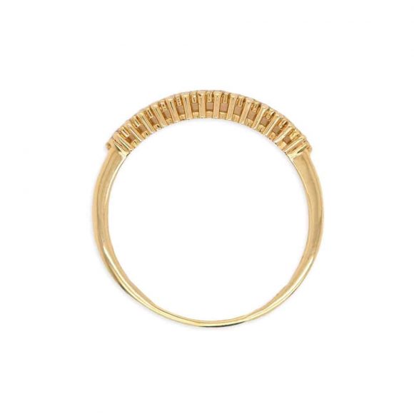 anello diamanti pavè in oro giallo - immagine 2