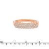 anello diamanti pavè in oro rosa - immagine 3