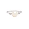 anello perla e diamanti in oro bianco