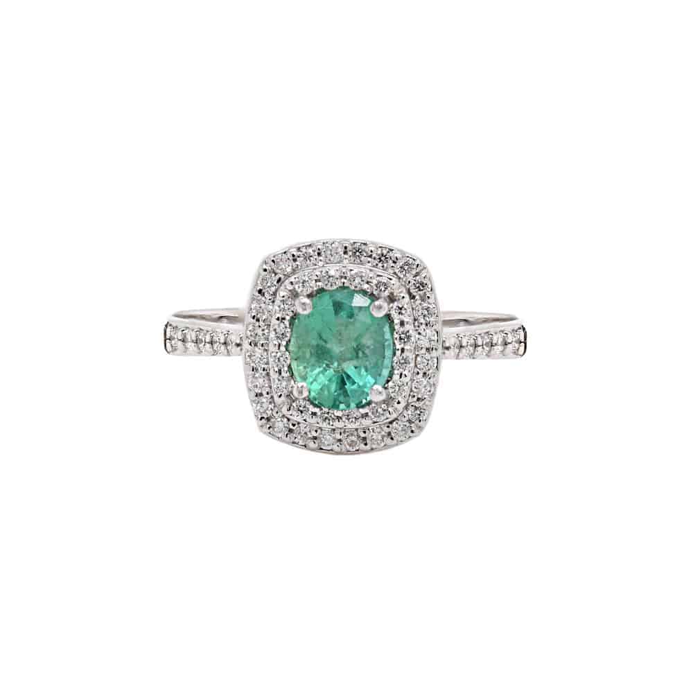 Anello di smeraldo e brillanti store