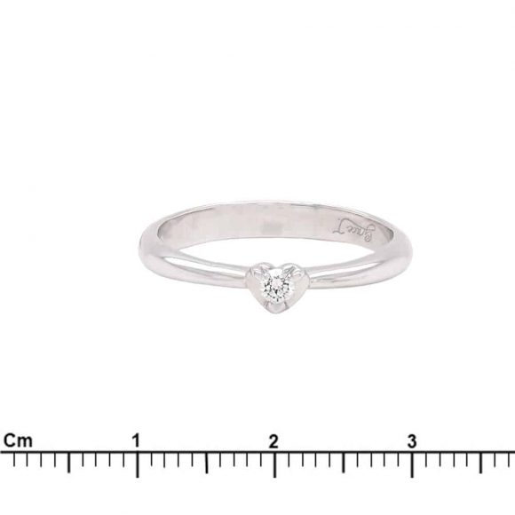anello solitario donna gioielli Grace T. Cuore Diamante - immagine 3