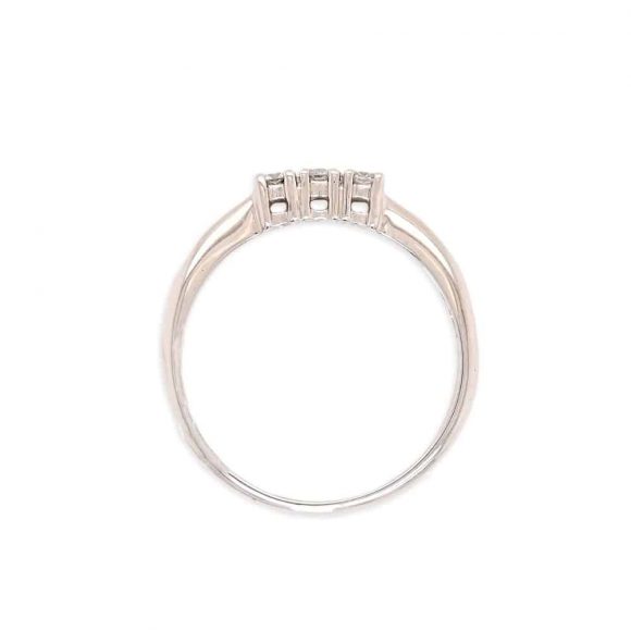 anello diamanti trilogy in oro bianco - immagine 2