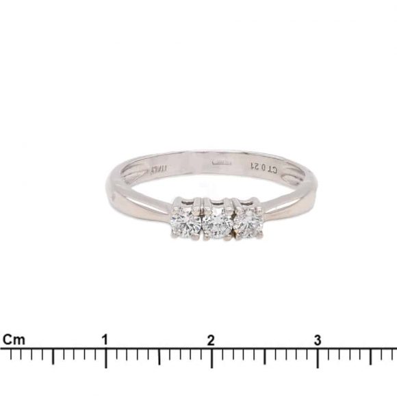 anello diamanti trilogy in oro bianco - immagine 3