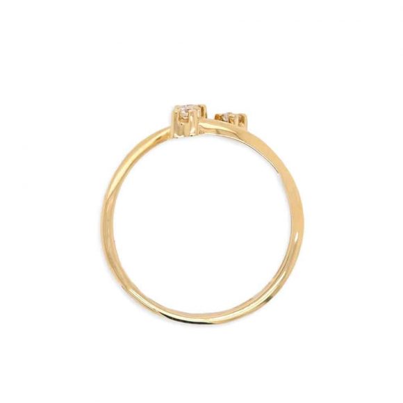 anello diamanti trilogy in oro giallo - immagine 2