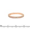 anello veretta diamanti brown in oro rosa - immagine 3