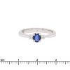 anello pavè zaffiro e diamanti in oro bianco - immagine 3