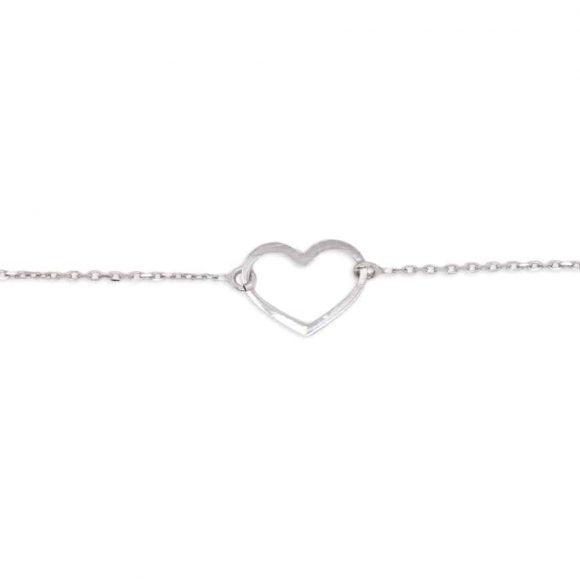 bracciale cuore in argento - immagine 2