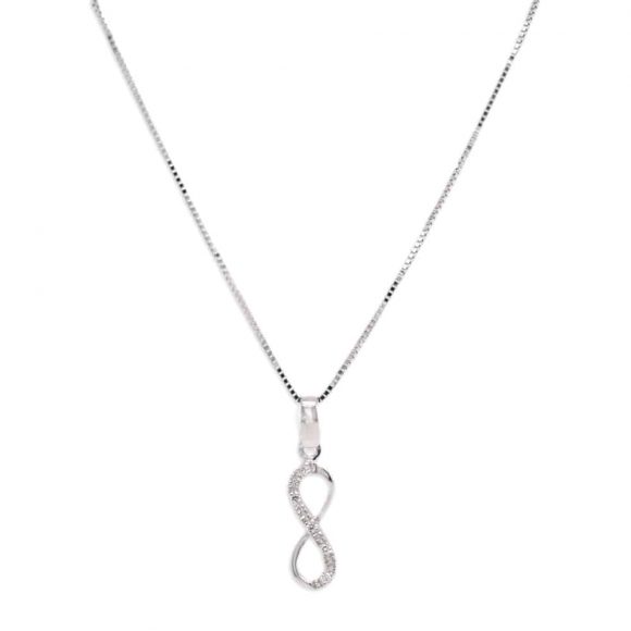 girocollo infinito diamanti pavè in oro bianco