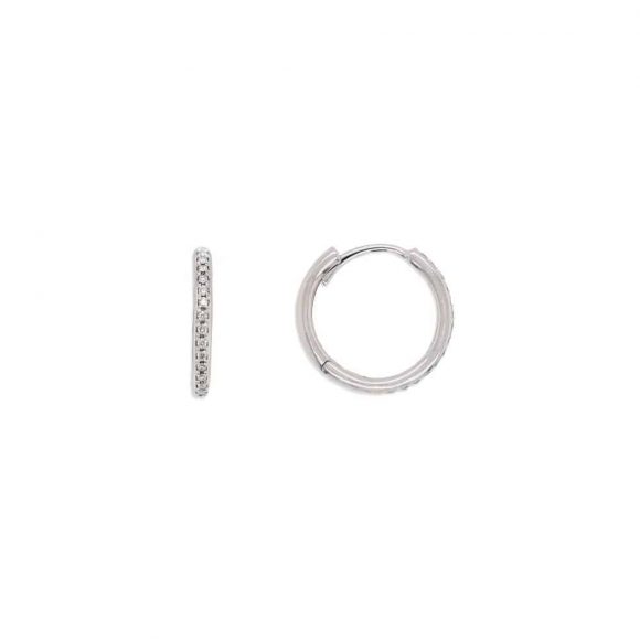 orecchini anella diamanti pavè in oro bianco