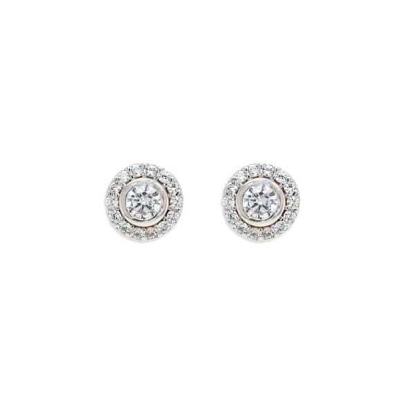 orecchini zirconi pavè in oro bianco