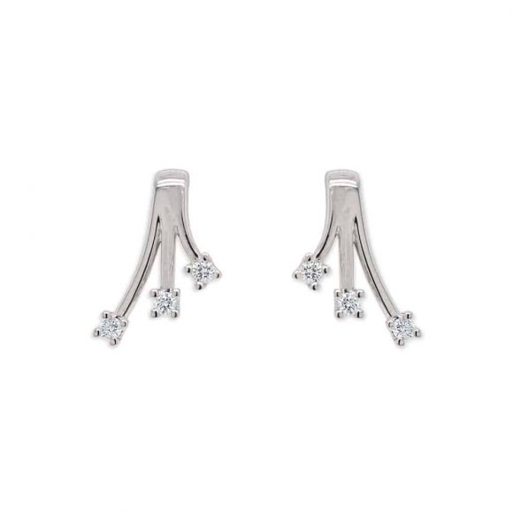orecchini diamante trilogy in oro bianco
