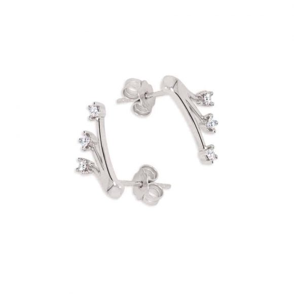 orecchini diamante trilogy in oro bianco - immagine 2