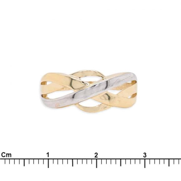 anello donna in oro bicolore - immagine 3