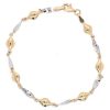 bracciale unisex in oro bicolore