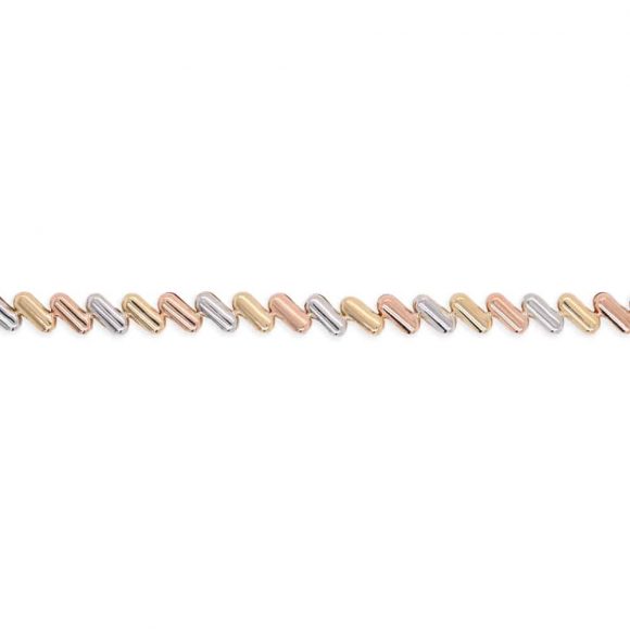 bracciale donna in oro tricolore - immagine 2