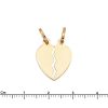 ciondolo cuore divisibile unisex in oro giallo - immagine 2