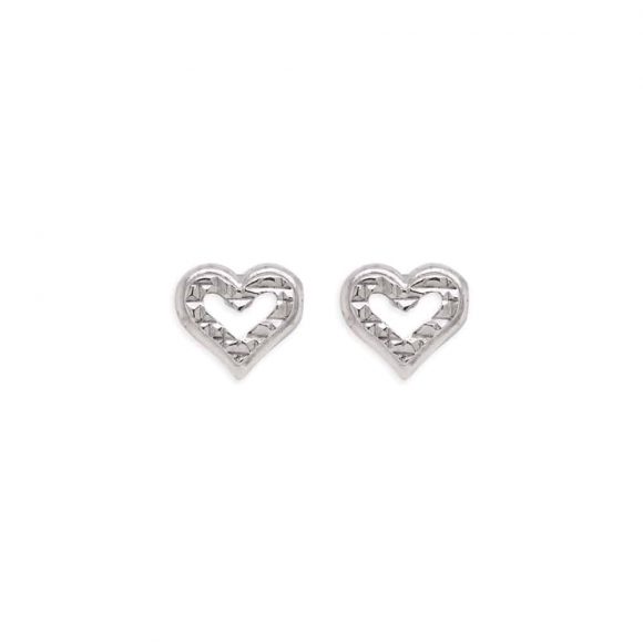 orecchini cuore donna in oro bianco