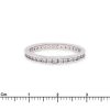anello veretta zirconi in oro bianco - immagine 3