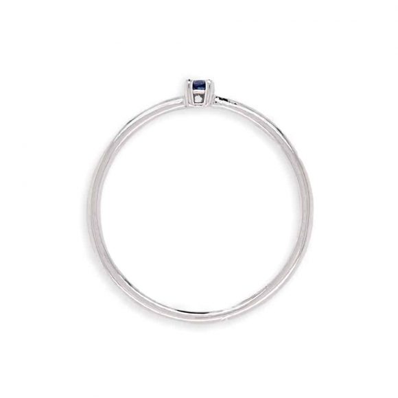 anello zaffiro in oro bianco - immagine 2