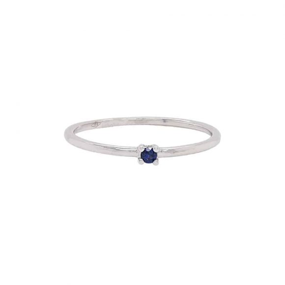 anello zaffiro in oro bianco