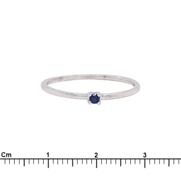 anello zaffiro in oro bianco - immagine 3