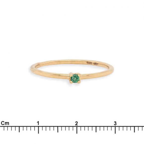 anello smeraldo in oro giallo - immagine 3