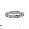 anello veretta diamanti in oro bianco - immagine 3