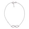 bracciale donna infinito in oro bianco