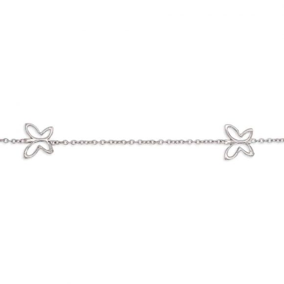 bracciale donna farfalle in oro bianco - immagine 2
