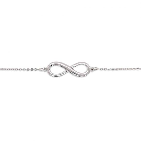 bracciale donna infinito in oro bianco - immagine 2
