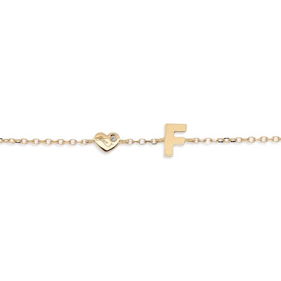 bracciale donna gioielli Grace T. Lettera D'Amore F - immagine 2