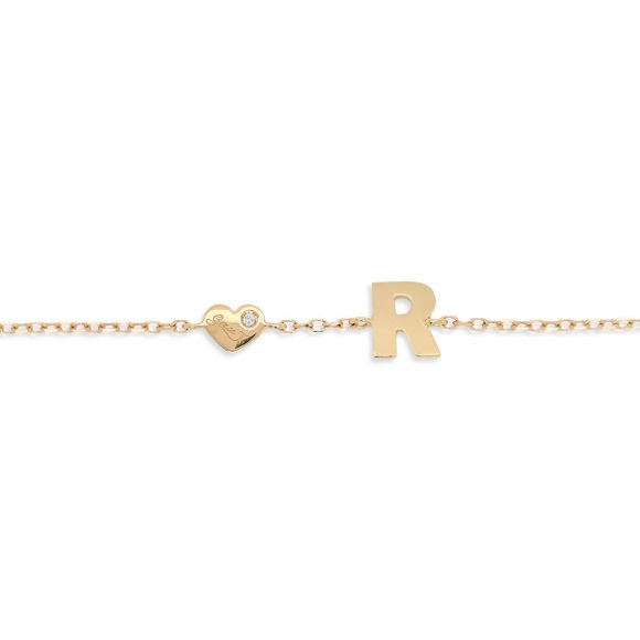 bracciale donna gioielli Grace T. Lettera D'Amore R - immagine 2