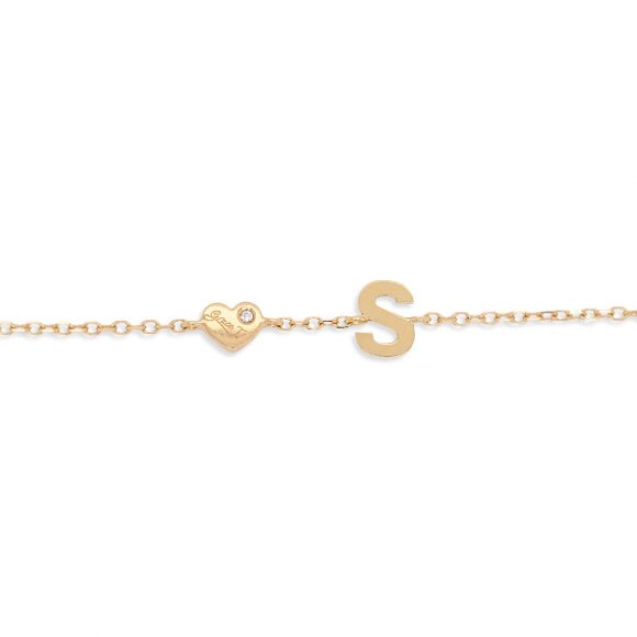 bracciale donna gioielli Grace T. Lettera D'Amore S - immagine 2