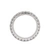 anello veretta diamanti in oro bianco - immagine 2