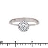 anello diamante solitario in oro bianco - immagine 3