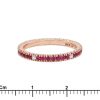 anello veretta rubino e diamanti in oro bianco - immagine 3