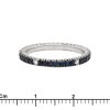 anello veretta zaffiro e diamanti in oro bianco - immagine 3